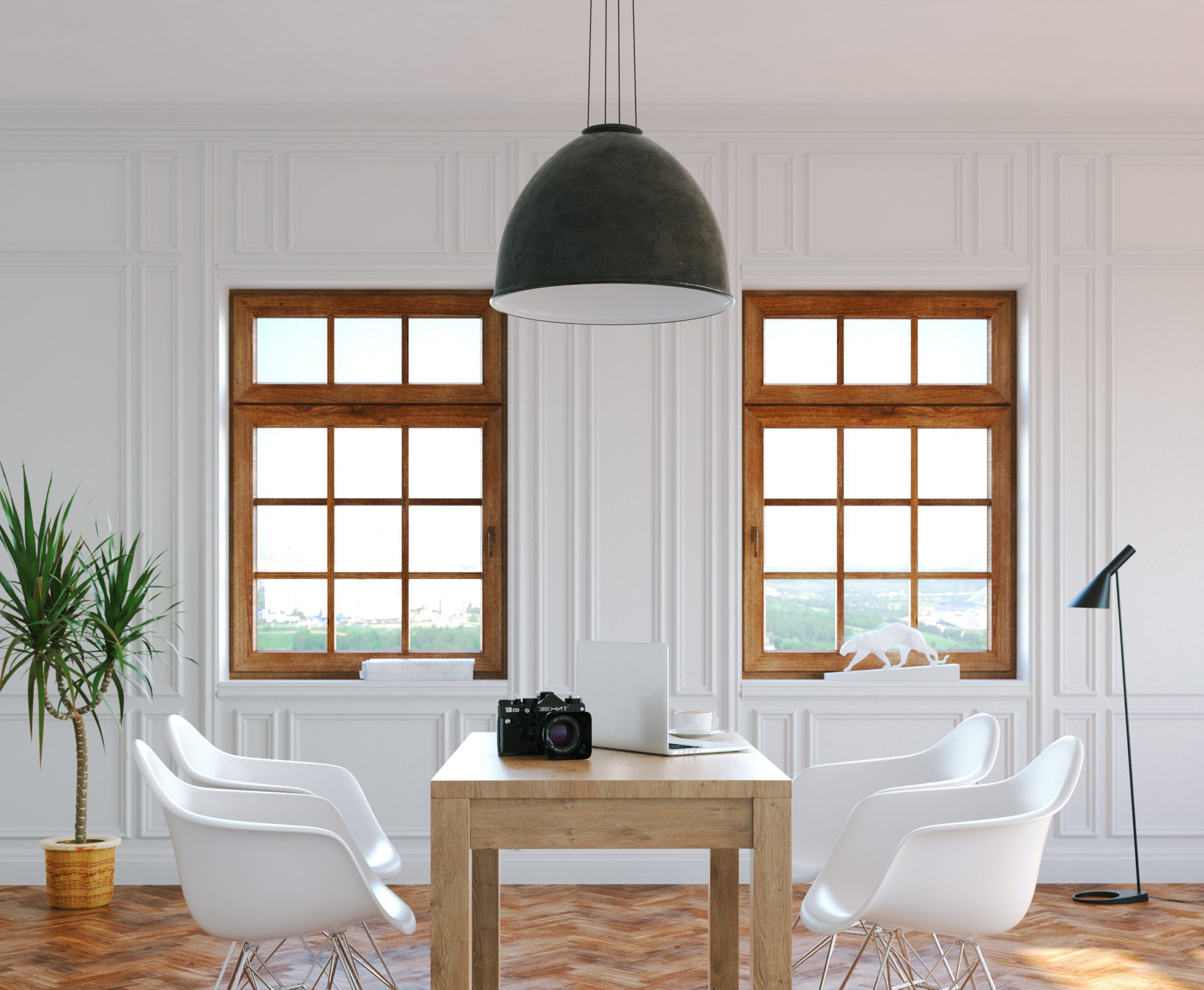 Klassieke houten ramen die mooi blijven dankzij regelmatig onderhoud